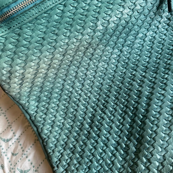 💙 Zadig & Voltaire Woven Leather Shoulder Bag – Teal 💙 - Picture 11 of 11